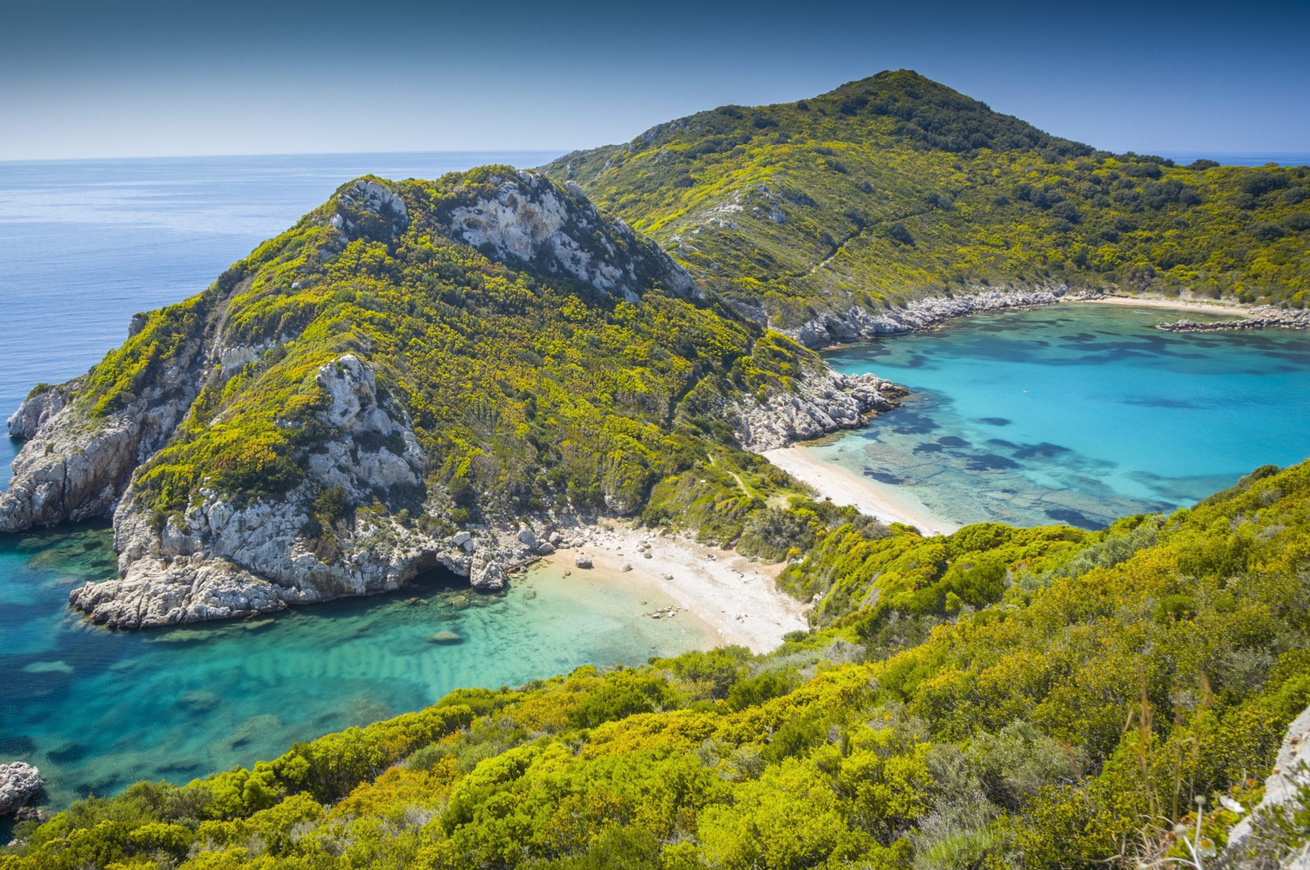 Porto Timoni beach, Corfu, Ionian Islands, Greece